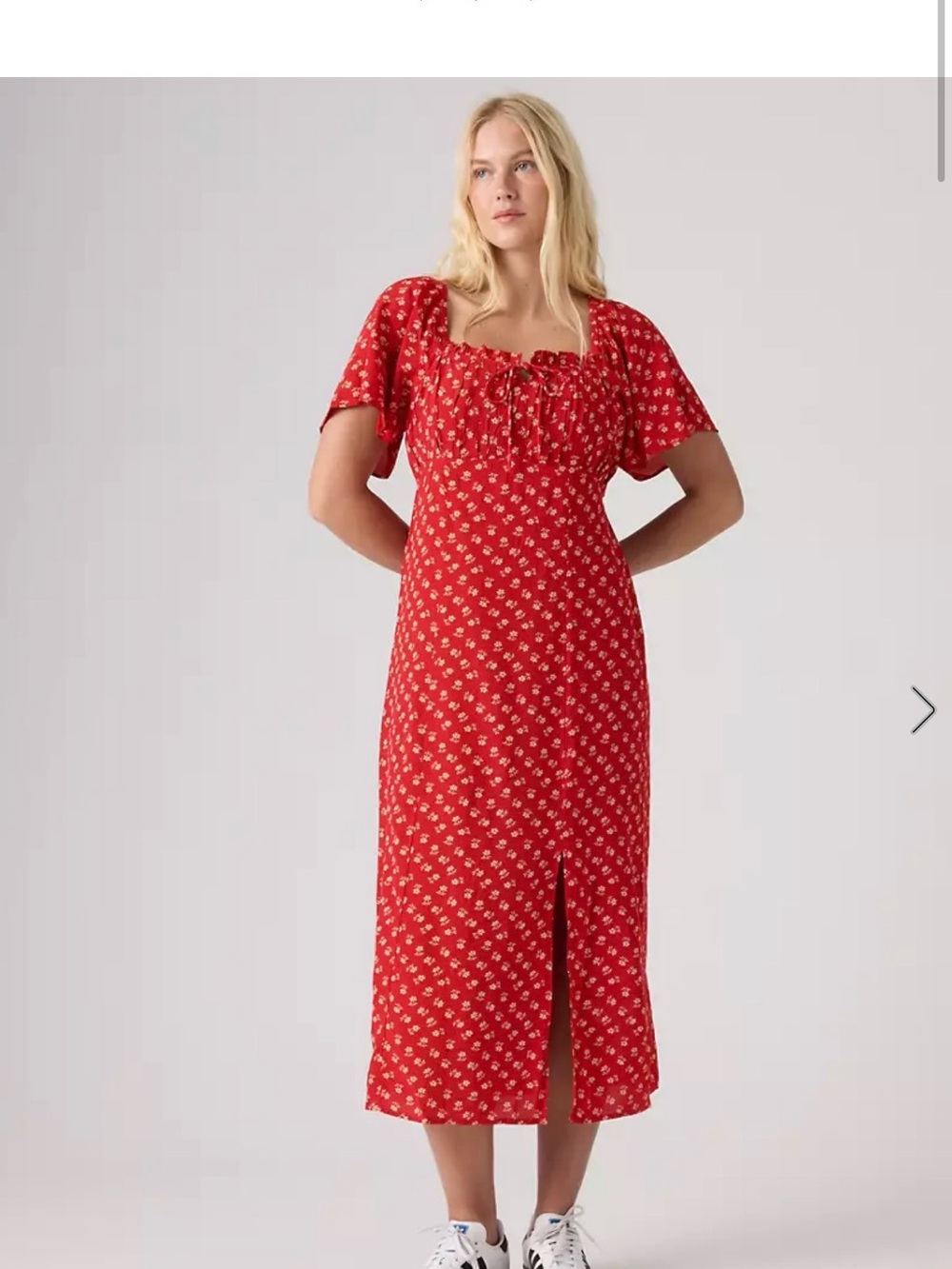 Levi's Red Floral Midi Dress